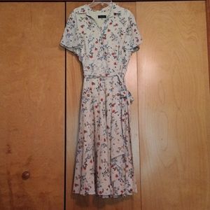 Tahari Floral Chiffon Dress